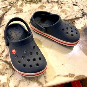Navy crocs